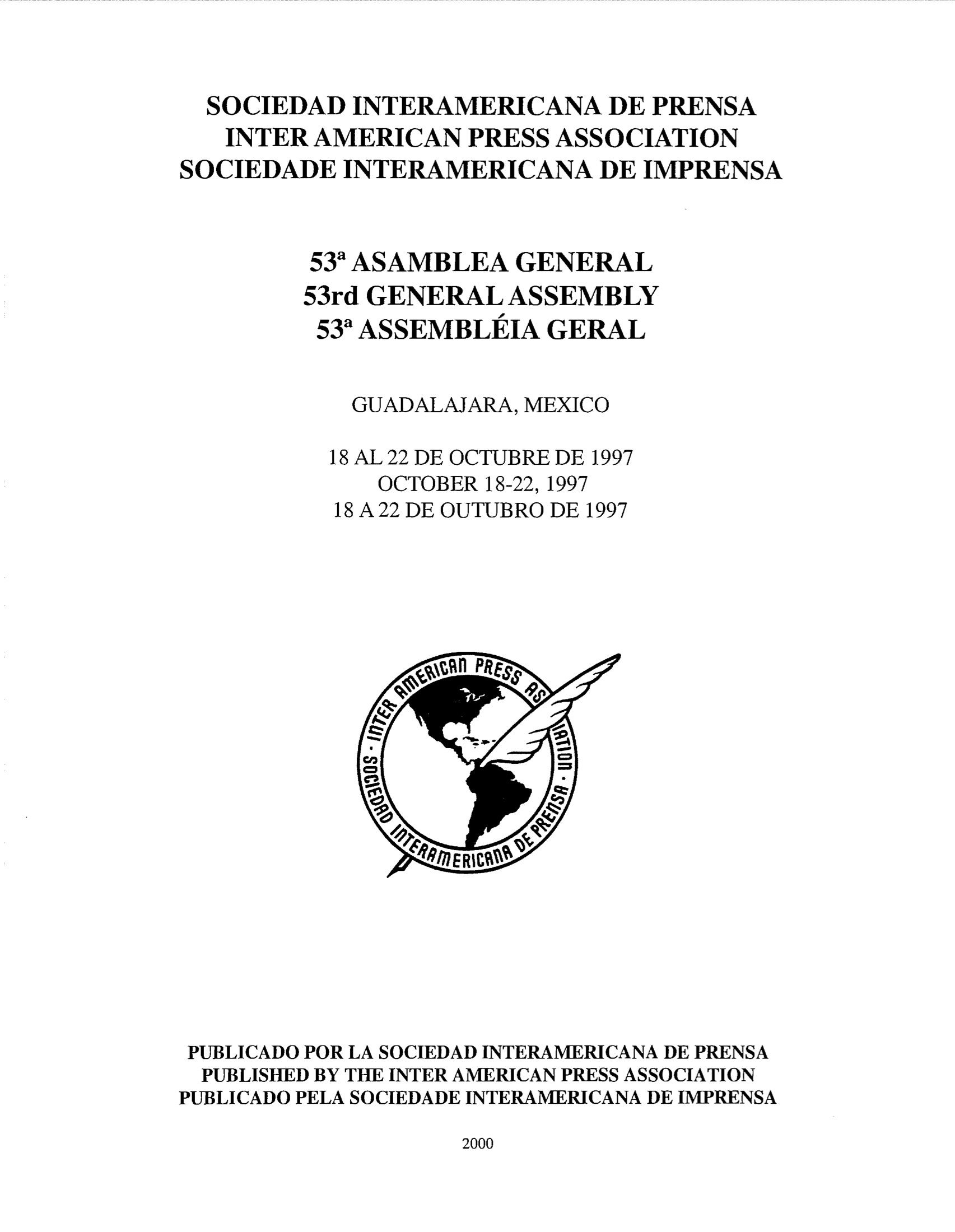 53a Asamblea General. México 1997.