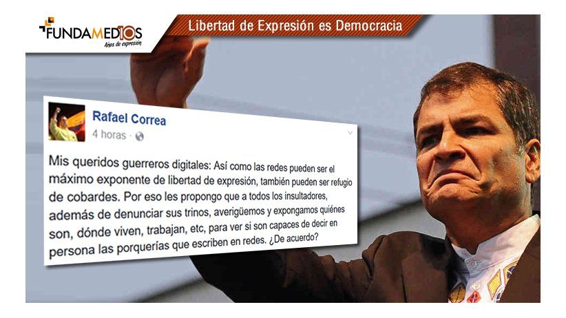 Ecuador: Rafael Correa pide a sus guerreros digitales exponer información de periodistas