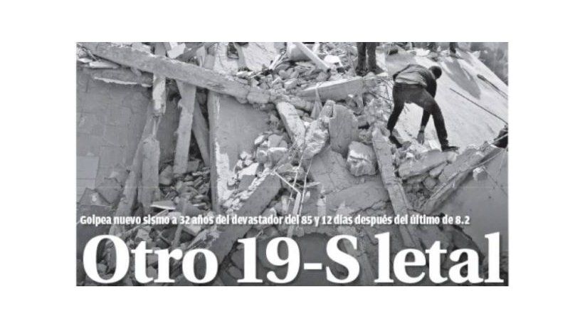 Terremoto en México: Las portadas del dolor y la solidaridad