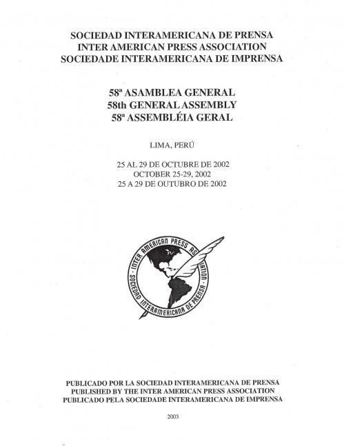 58a Asamblea General, Perú 2002.