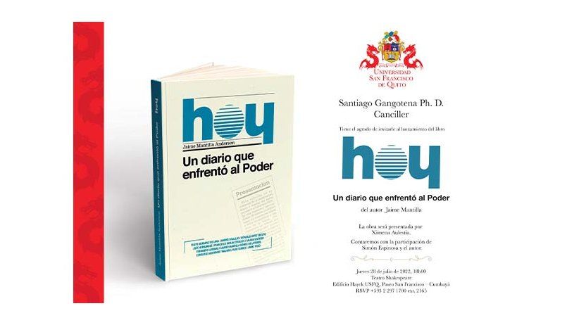 Lanzamiento del libro HOY, el diario que enfrentó al poder, de Jaime Mantilla