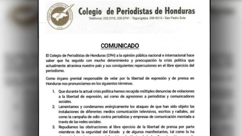 Honduras: IAPA calls for guarantees for the press 