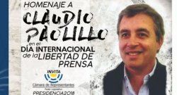 Homage to Claudio Paolillo at Uruguayan Chamber of Deputies