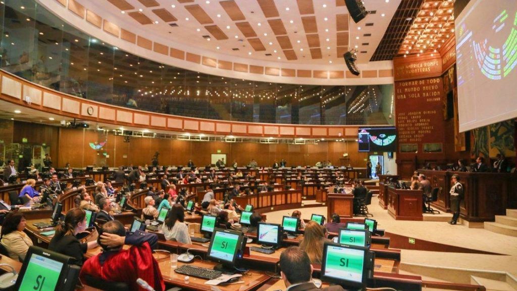 Sesión plenaria del Congreso de Ecuador.