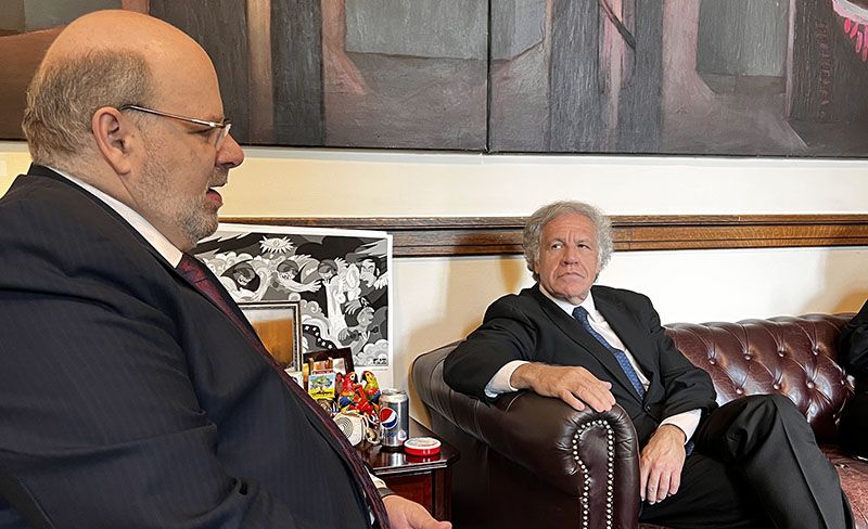 IAPA president, Jorge Canahuati, visited the Secretary General of the OAS, Luis Almagro.