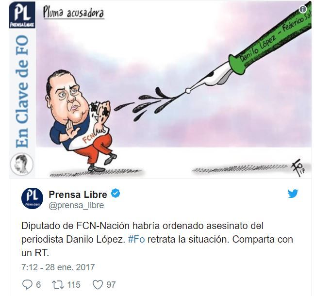 Captura de Prensa Libre, caricatura de FO 17.