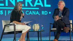 A presidente do Comitê Executivo da SIP, Gabriela Vivanco, durante sua conversa com o jornalista Jon Lee Anderson. A presidente do Comitê Executivo da SIP, Gabriela Vivanco, durante sua conversa com o jornalista Jon Lee Anderson.